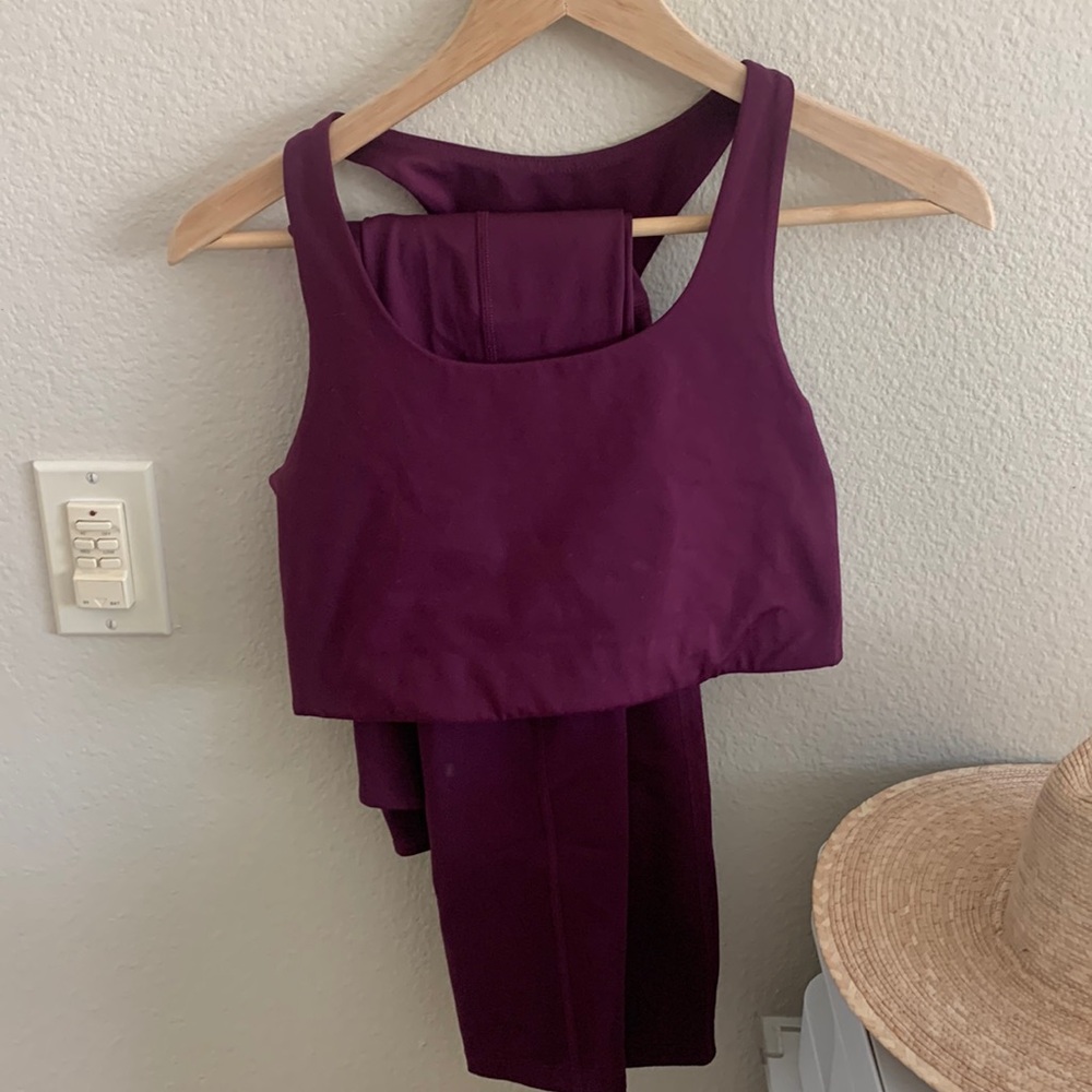 Girlfriend Collective Purple Matching Set